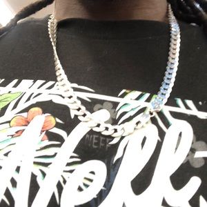 925 sterling silver 9mm Cuban link chain